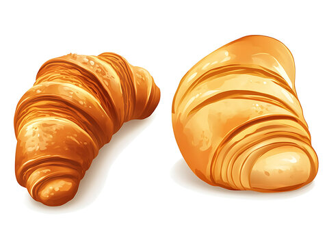 Fresh baked bread illustration in cartoon style