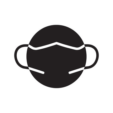 Minimalist Medical Face Mask Surgical Protection Icon