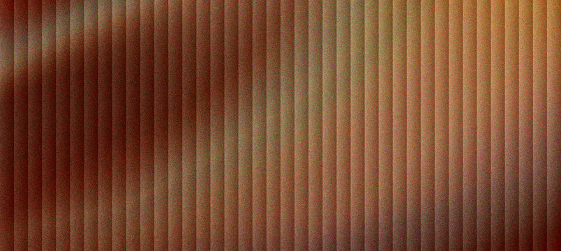 Corrugated copper metal texture with vertical lines. Industrial brown metallic background with rhythmic ridges and shadows. Abstract bronze ribbed surface for architectural design projects.