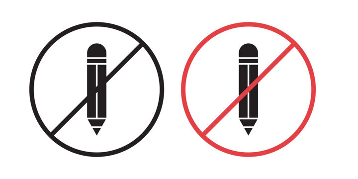 No writing sign