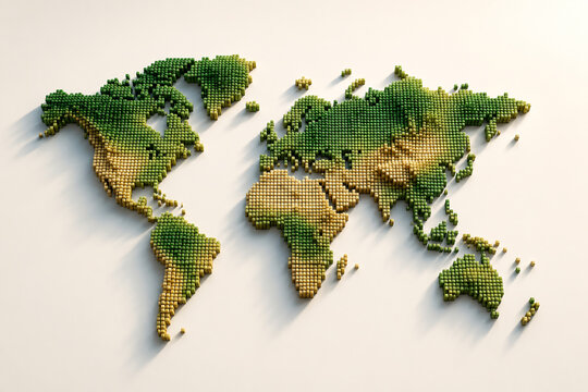 pixel world map