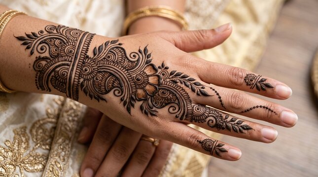 henna on hands