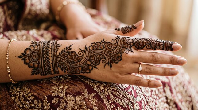 henna tattoo on hand