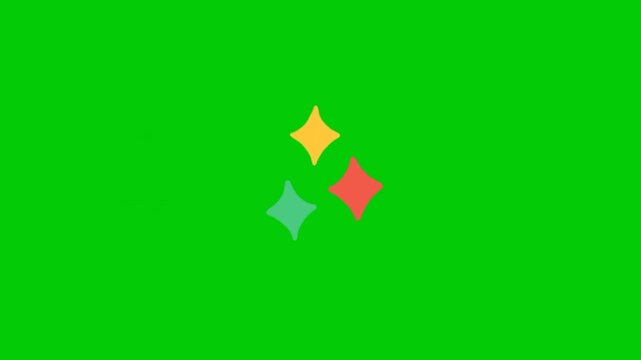 Colorful twinkling sparkle animation with vibrant shining stars for creative projects.
