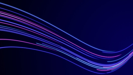 abstract blue pink neon speed lights streaks wave , fiber energy lights flow technology and science stream social media background © AIDIN