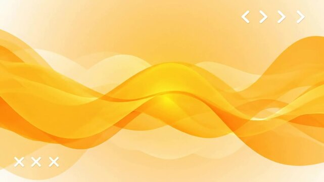 Abstract golden wave motion background, smooth flowing liquid gradient animation for modern digital presentations and creative projects png. ai generated