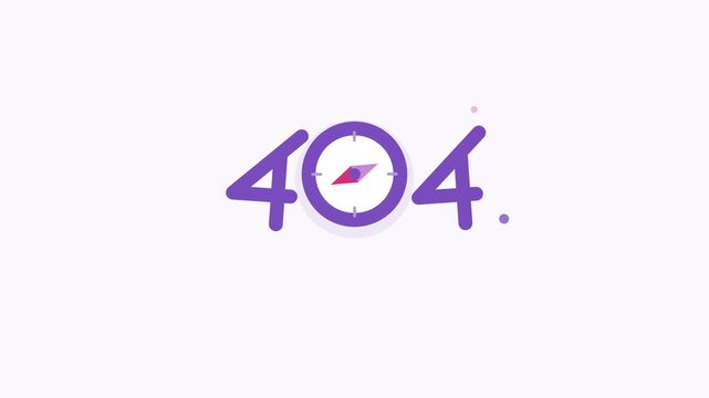 404 Error Page Not Found Animation - Digital Glitch Concept