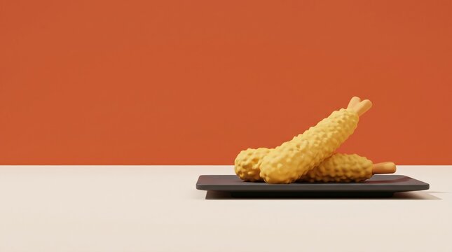 Gourmet Crispy Corn Puffs on Minimalist Plate