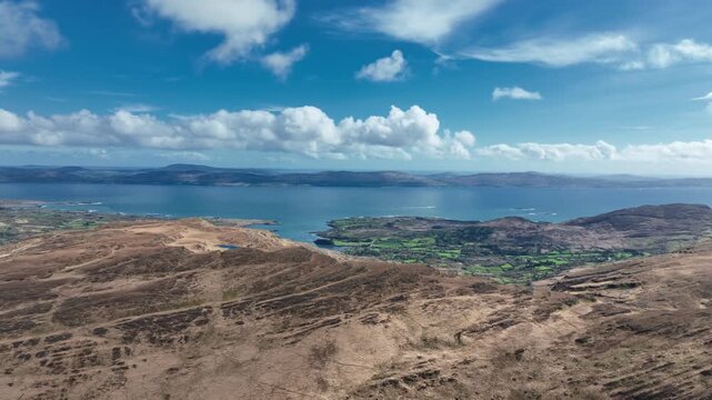 Ireland Epic locations view of pantry bay From The Healey pass on a beautiful day majestic scenery