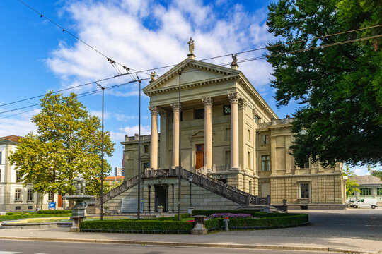 The town hall building of the Swiss city Winterthur. Winterthur is the sixth biggest city in Switzerland, but with heavy industrial branches.