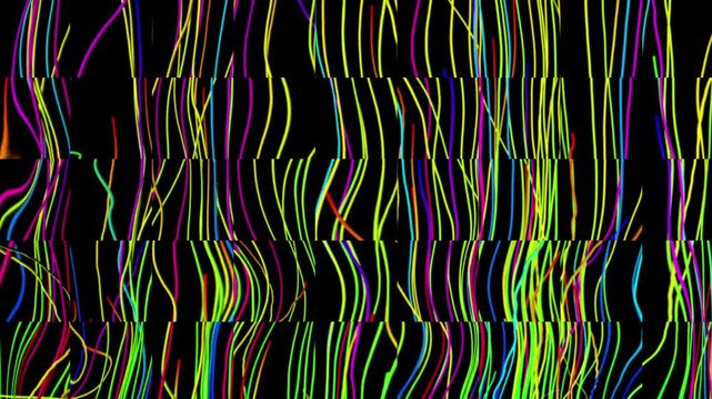 Line Tracer Colorful Loop 1 Random Pixel Square Glass Wiggle Chaotic Root Grow