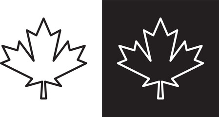 Obraz premium Autumn leaf canadian icon