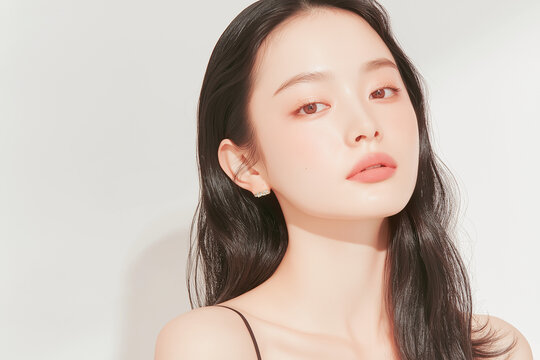 美容, 女性, スキンケア, 化粧品, ビューティー, 若い女性, 美肌, 日本人, アジア人, フェイシャル, メイク, 美容液, 保湿, クリーム, エイジングケア, 美容医療, エステ, 美容クリニック, 肌ケア, ナチュラルメイク, 透明感, ツヤ肌, モデル, 笑顔, ポートレート, クローズアップ, リラックス, 癒し, 健康的, 美白, コラーゲン, ヒアルロン酸, アンチエイジング