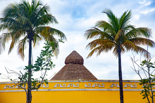 Cozumel resort with giant palapas