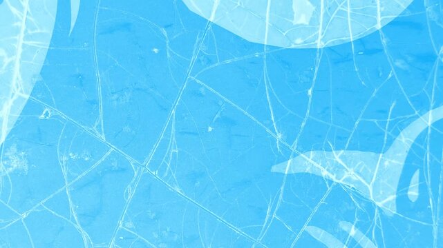 Abstract Blue Grunge Cracked Paper Background. 4K stop motion texture loop for creative poster design.