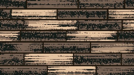 Fototapeta premium Pixel art seamless wooden flooring background illustration, featuring a tiled floor pattern in retro pixel style.