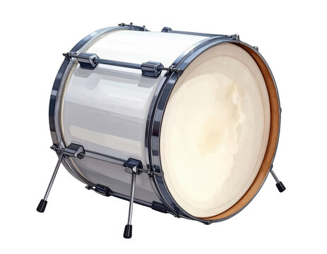 White bass drum with legs