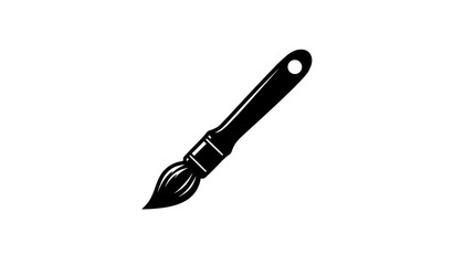 Obraz premium Paintbrush Hanging Handle Glyph Icon Vector Art Tool