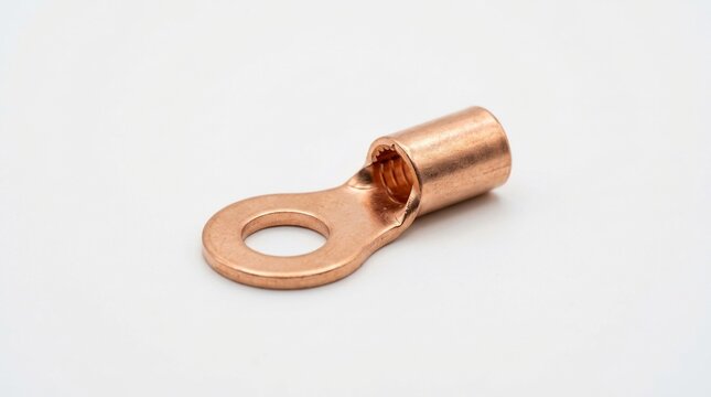 Copper Ring Terminal Connector for Electrical Wiring Applications.