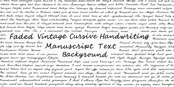 faded vintage cursive handwriting on aged manuscript paper background text calligraphy script handwritten antique retro textured document history archive memoir