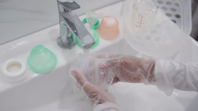 Washing Baby Bottles and Feeding Supplies to Maintain Infant Hygiene and Prevent Germs