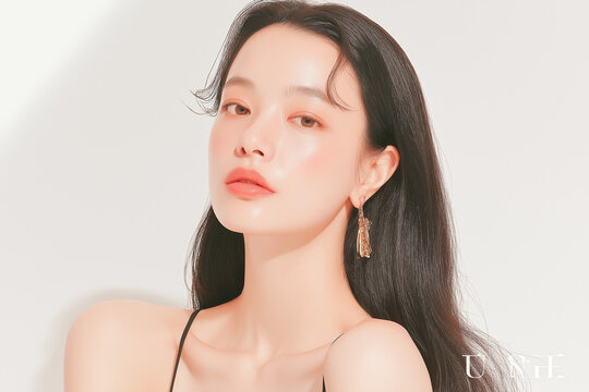 美容, 女性, スキンケア, 化粧品, ビューティー, 若い女性, 美肌, 日本人, アジア人, フェイシャル, メイク, 美容液, 保湿, クリーム, エイジングケア, 美容医療, エステ, 美容クリニック, 肌ケア, ナチュラルメイク, 透明感, ツヤ肌, モデル, 笑顔, ポートレート, クローズアップ, リラックス, 癒し, 健康的, 美白, コラーゲン, ヒアルロン酸, アンチエイジング