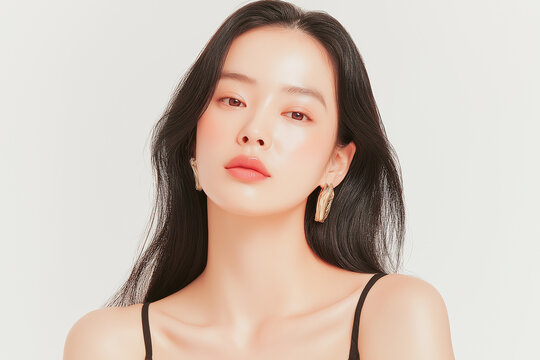 美容, 女性, スキンケア, 化粧品, ビューティー, 若い女性, 美肌, 日本人, アジア人, フェイシャル, メイク, 美容液, 保湿, クリーム, エイジングケア, 美容医療, エステ, 美容クリニック, 肌ケア, ナチュラルメイク, 透明感, ツヤ肌, モデル, 笑顔, ポートレート, クローズアップ, リラックス, 癒し, 健康的, 美白, コラーゲン, ヒアルロン酸, アンチエイジング