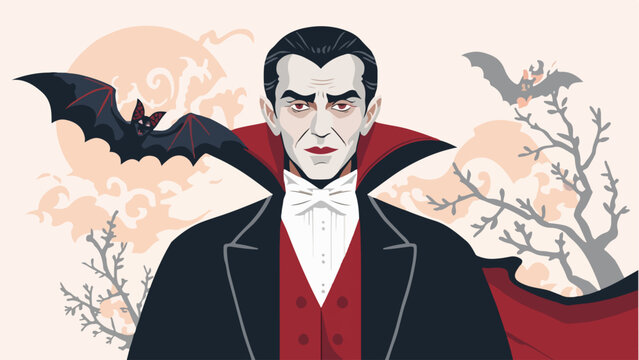 Sophisticated Dracula Bat Pastel Packaging Insert SVG Vector