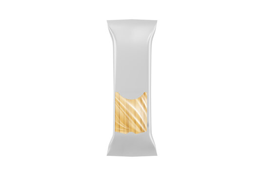 Spaghetti Package Mockup Isolated On White Background. 3d illustration