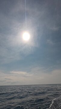 Bright Sun Over Calm Ocean