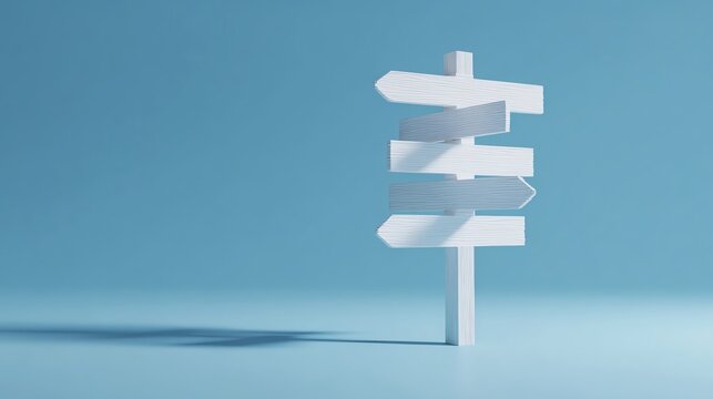 Directional signs for guiding decisions.