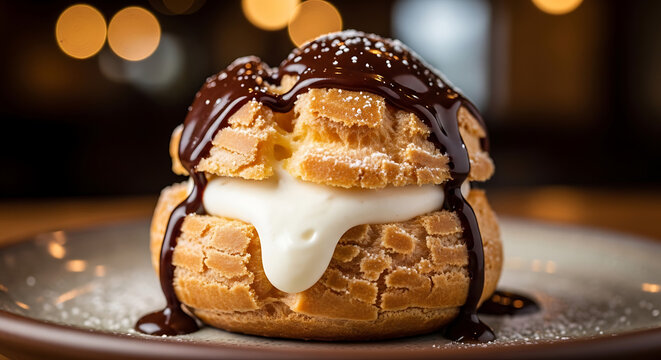 Light Airy Cafe Profiterole Cream Puff