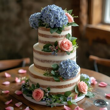 cake with flowers
