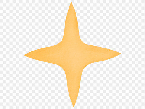 Watercolor sparkling star isolated illustration Vector.