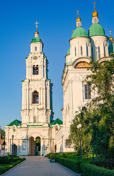 Assumption Cathedral and bell tower in Astrakhan Kremlin, Russia.