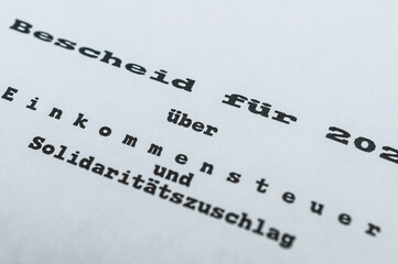 Fototapeta premium Finanzamt Steuererklärung einreichen