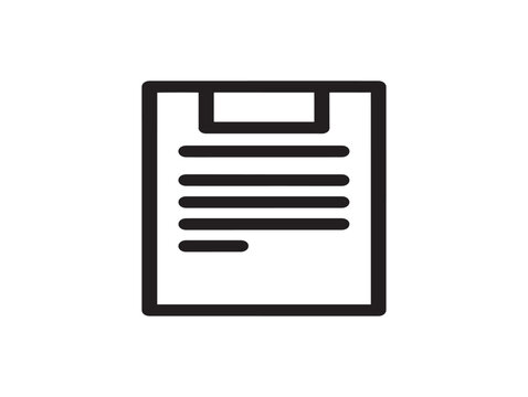 Document icon. Paper sheet symbol. Professional business office graphic.