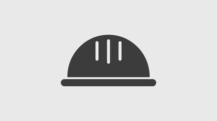 Fototapeta premium Minimalist Safety Helmet Icon for Industrial Construction Site Protection
