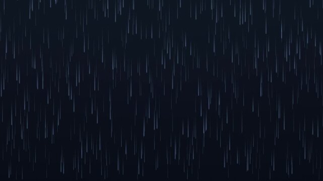 Falling Rain Drops Storm on Dark Moody Weather Seamless Loop Background