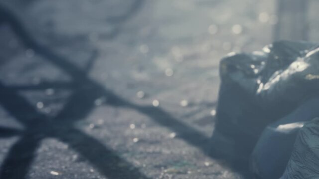 Light falls softly on the ground revealing shadows. Some objects are scattered nearby. The setting is quiet and seems untouched. This scene captures a moment of stillness.