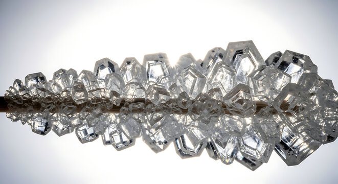 Hard Crystalline Rock Candy Stick Sugared Coating