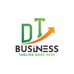 Fototapeta premium DT Finance Logo. Letter DT Logo Business Success. DT Growth Arrow Financial Success Logo Design