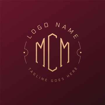 Luxury MCM Logo Design, Elegant Letter MCM Monogram Logo. Minimalist Polygon MCM Logo Design Template