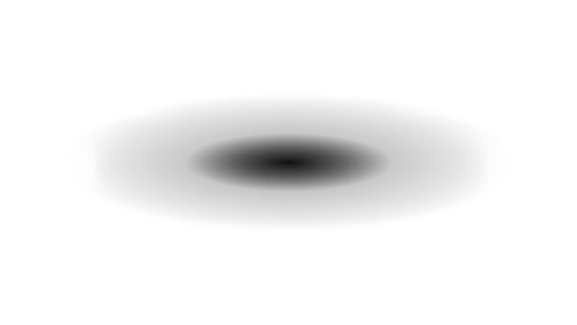 Soft centered circular shadow on white background with circular, isolated
