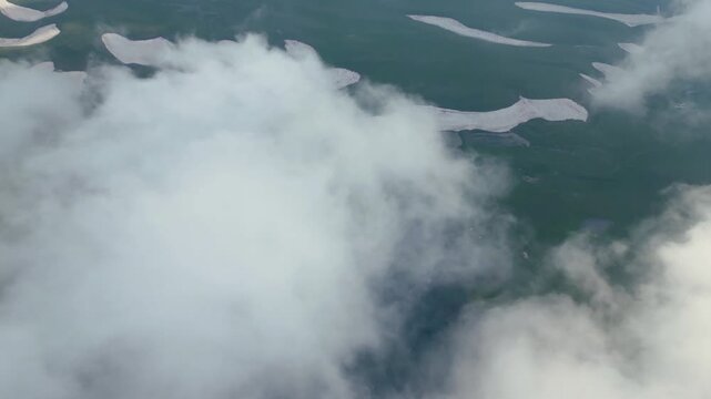time lapse clouds over the river