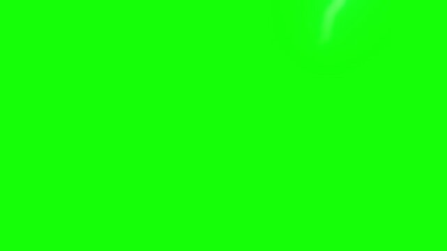 Smoke cloud drifts slowly against a bright green wall.