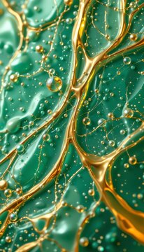 Float glass segments showing a smooth golden ice flow appear in a clean premium emerald green presentation