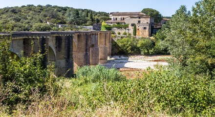 Naklejka premium Pont Saint-Nicolas, Gard, France 