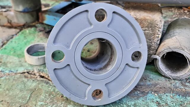 Heavy Duty Grey PVC Flange Pipe Fitting for Industrial Plumbing and Construction
