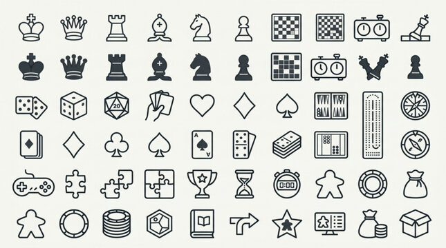 A collection of various gaming and sports icons are displayed.
